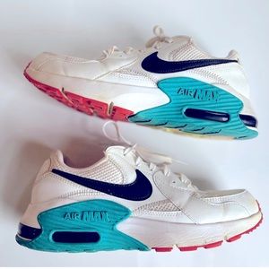 Nike Air Max Excee: Women's Size 8: CD5432-102 White Leather Teal Orange Yellow